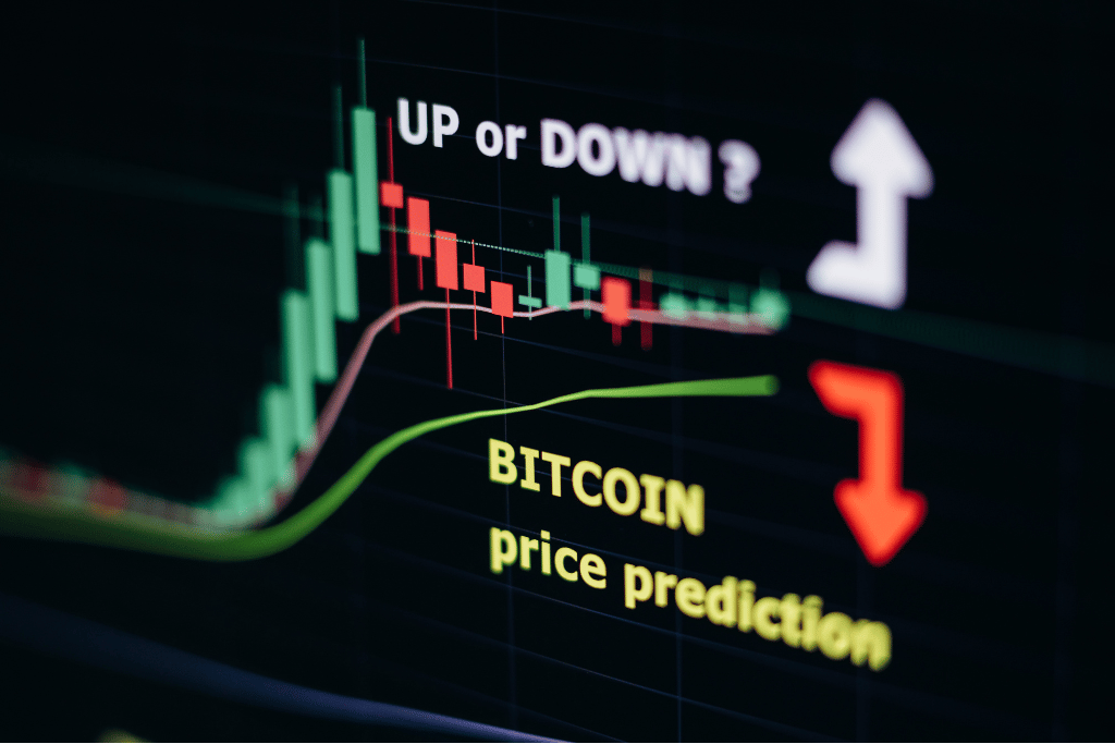 Bitcoin investment with uncertainty whether its price will go up or come down.