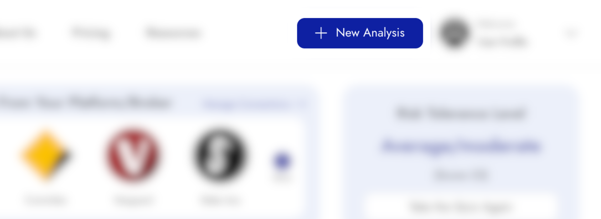 Diversiview new portfolio analysis button