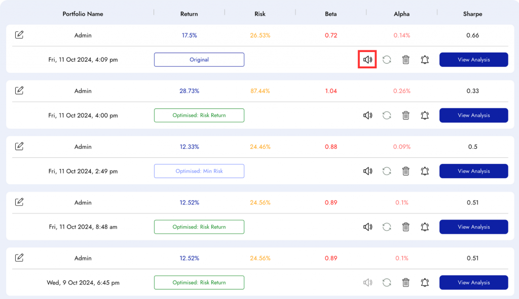 Listen to a Diversiview AI Generated Voice Portfolio Summary from your Dashboard