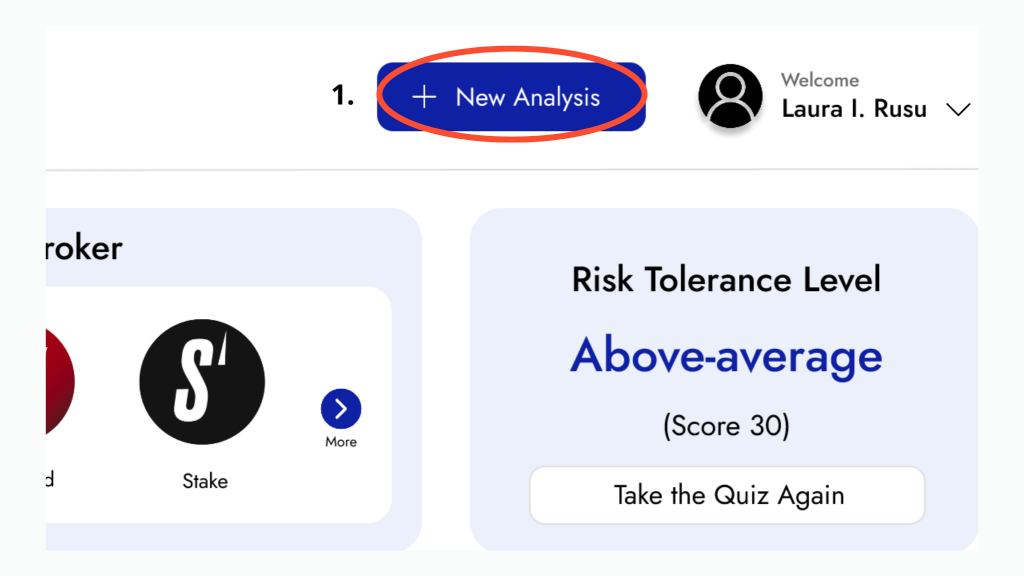 New Analysis button in the Diversiview dashboard