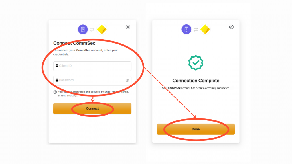 Getting started with Diversiview use SnapTrade to connect to CommSec.